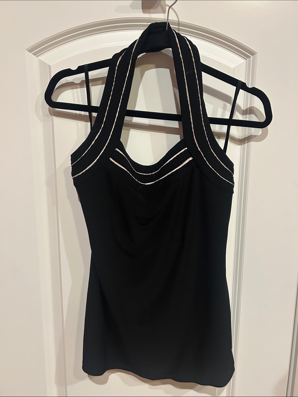 WHBM Halter Tank with Contrast Stitching